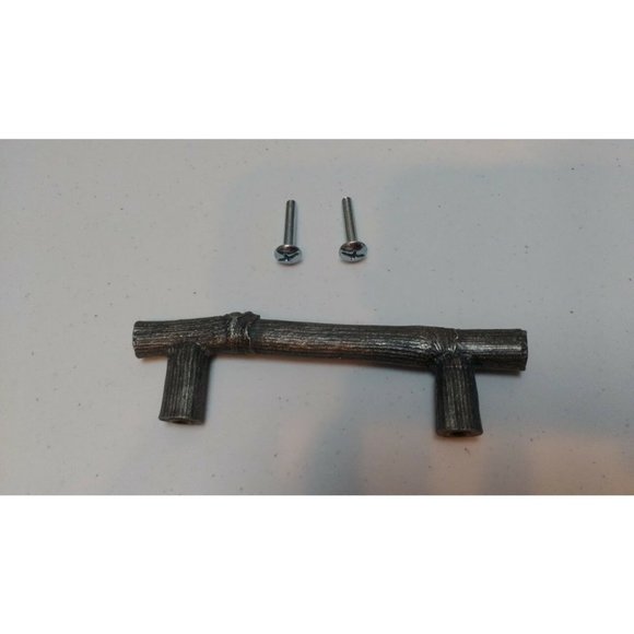 Modern Objects DRAWER PULL Twig Branch MEDIUM SEAGRAPE Antique Pewter Tree 2482 - Picture 6 of 11